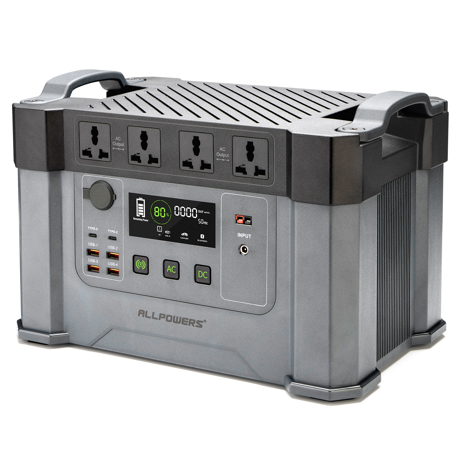 Portable Power Station 2000W Portable Powers Source with 11 Outlets for Camping Electric Vehicles RV Home Use Emergency