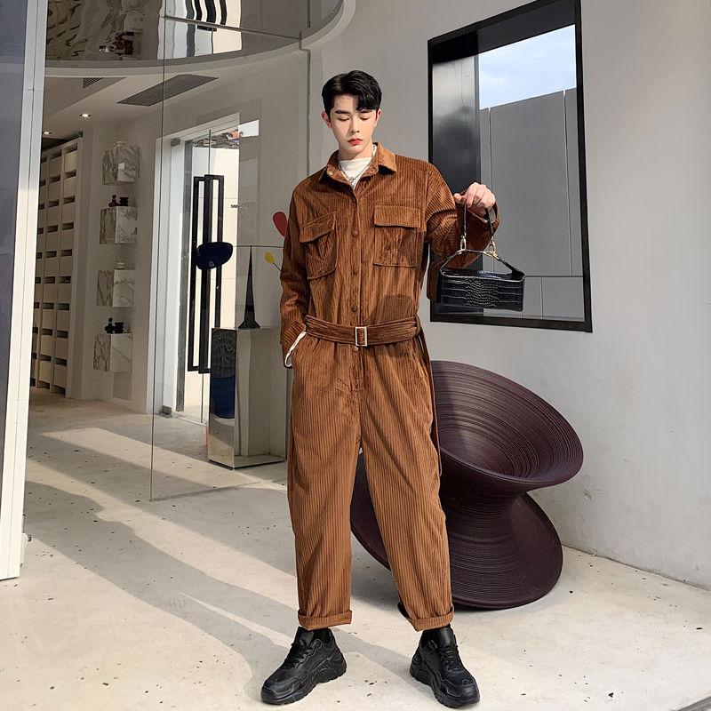 Men's Tracksuits 2022 Spring And Autumn Youth Solid Color Corduroy Belt Decoration Long Sleeve Trousers Casual Suit Brown
Men's Tracksuits 2022 Spring And Autumn Youth Solid Color Corduroy Belt Decoration Long Sleeve Trousers Casual Suit Brown