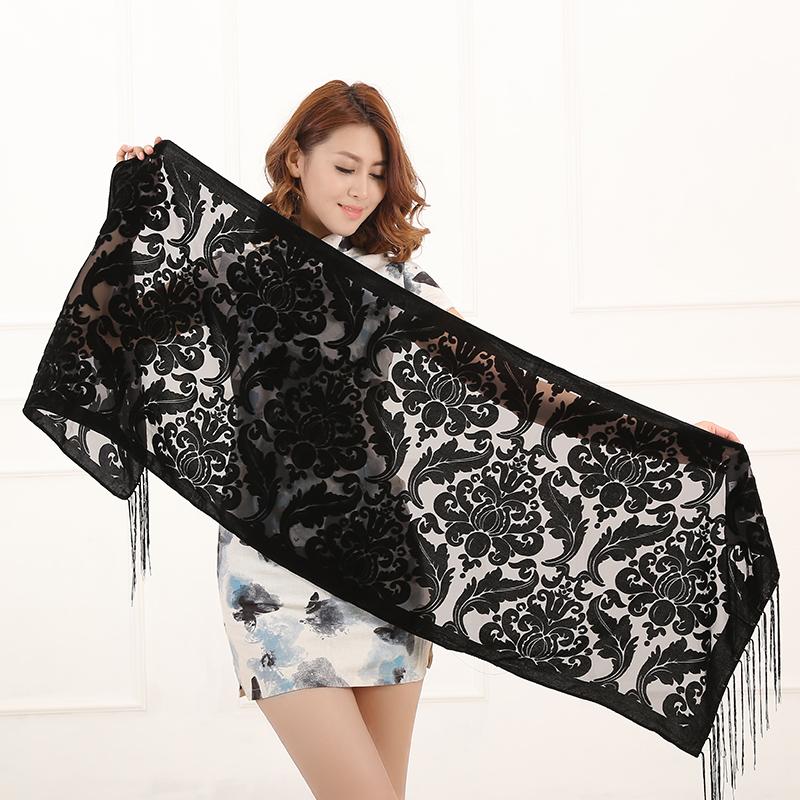 Scarves Solid Color Floral Print Long Scarf Winter Burnout Velvet Hijab Head Shawl Poncho Women Fashion Gift For LoversScarves
Scarves Solid Color Floral Print Long Scarf Winter Burnout Velvet Hijab Head Shawl Poncho Women Fashion Gift For LoversScarves