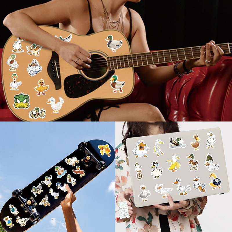 60Pcs Cartoon Cute Duck Sticker Graffiti Stickers DIY Luggage Skateboard car Stickers
