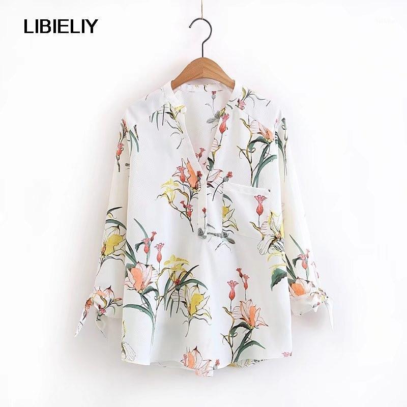 Women' Blouses & Shirts Floral Printed V-neck Blouse Women Nice Summer Long Sleeve With Bow And Woman Vintage Female Ladies, Bl71403
Women' Blouses & Shirts Floral Printed V-neck Blouse Women Nice Summer Long Sleeve With Bow And Woman Vintage Female Ladies, Bl71403