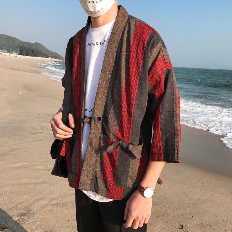 Ethnic Clothing LEONG Casual Japanese Kimono Traditional Harajuku Style Red Stripe Cardigan For Boys Men Asian Chinese SpringEthnic
Ethnic Clothing LEONG Casual Japanese Kimono Traditional Harajuku Style Red Stripe Cardigan For Boys Men Asian Chinese SpringEthnic