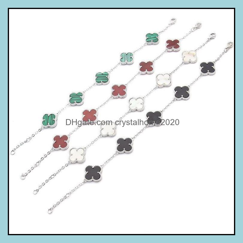 Link Chain Bracelets Jewelry Fashion Womens Luxury Designer Bracelet Four-Leaf Clover Cleef 18K Gold Drop Delivery 2021 Os8Tx
Link Chain Bracelets Jewelry Fashion Womens Luxury Designer Bracelet Four-Leaf Clover Cleef 18K Gold Drop Delivery 2021 Os8Tx