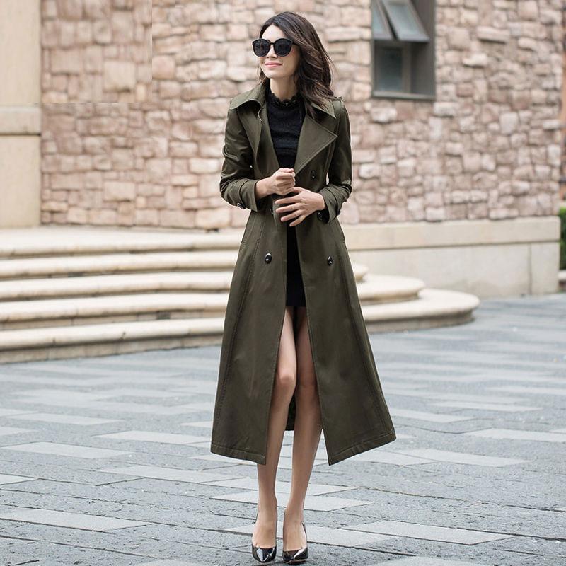 Women' Trench Coats Ultra-long Over-the-knee Coat 2022 Temperament Slim Fit And Thin Lace-up Classic Black Spring Autumn Large SizeWomen, Army green
Women' Trench Coats Ultra-long Over-the-knee Coat 2022 Temperament Slim Fit And Thin Lace-up Classic Black Spring Autumn Large SizeWomen, Army green