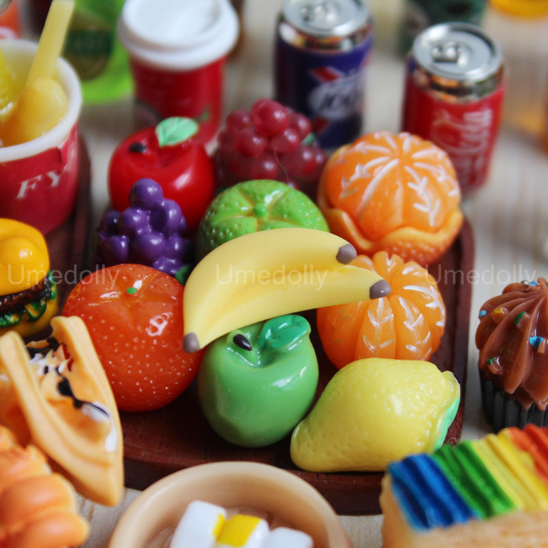 16 Miniature Dollhouse Food Supermarket Mini Snack Simulation Cake Wine Drink for Blyth s Doll Kitchen Accessories Toy 22072