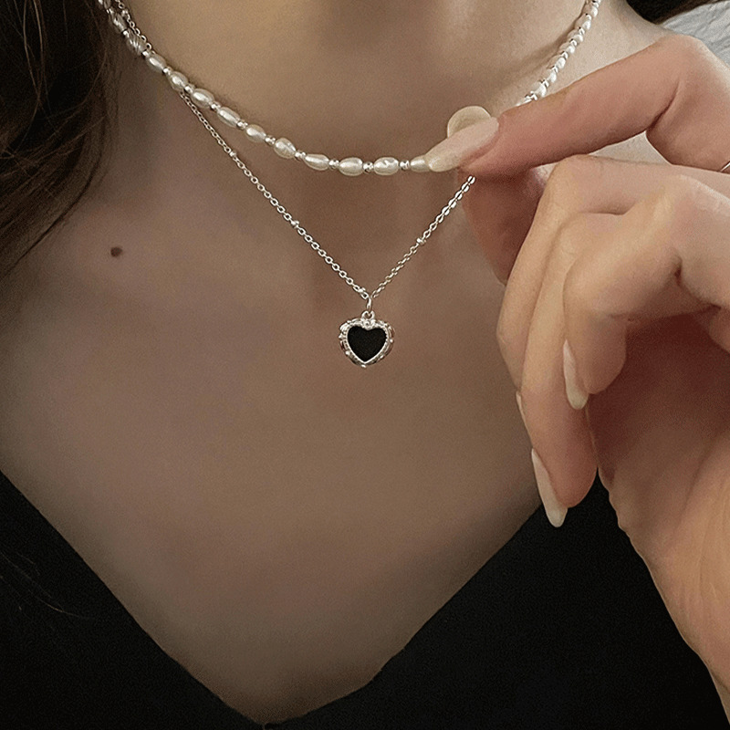 Necklace Light Luxury Niche Black Love Pearl 925 Sterling Silver Necklace New Fashion Versatile Temperament Collarbone Chain
Necklace Light Luxury Niche Black Love Pearl 925 Sterling Silver Necklace New Fashion Versatile Temperament Collarbone Chain