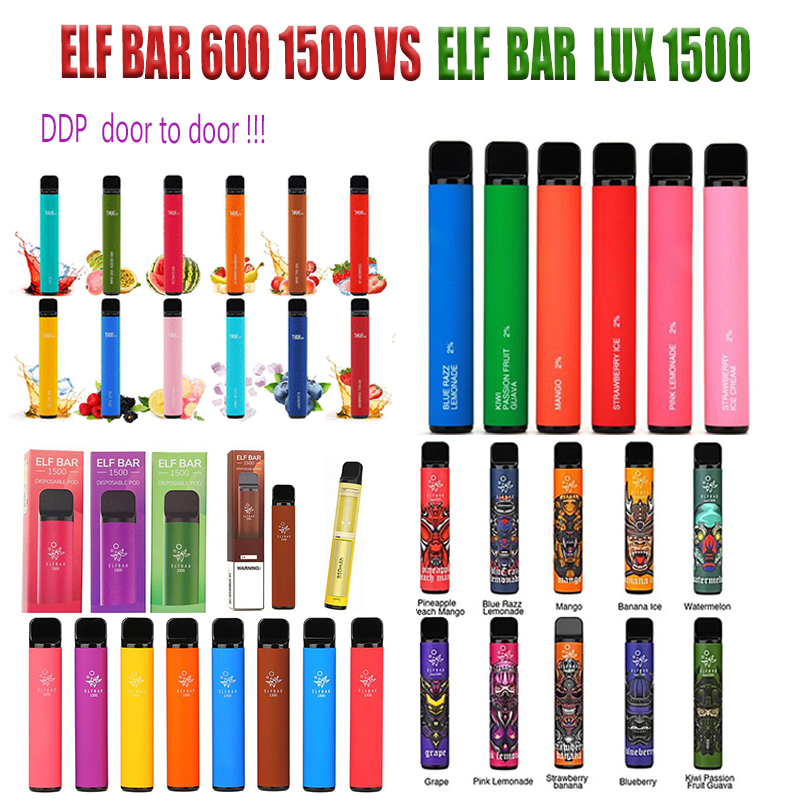 ELF Bar 1500 Puffs Disposables Vape Electronic Cigarettes Device starter Kit 850mAh Battey 4.8ml Pods vaporizer VS elf lux
ELF Bar 1500 Puffs Disposables Vape Electronic Cigarettes Device starter Kit 850mAh Battey 4.8ml Pods vaporizer VS elf lux