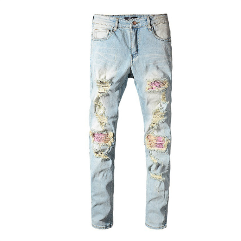 Jeans mens designer European rock revial jean men embroidery quilting ripped for trendy brand vintage straight jeans distrressed skinny pants navy trousers -42, Black
Jeans mens designer European rock revial jean men embroidery quilting ripped for trendy brand vintage straight jeans distrressed skinny pants navy trousers -42, Black