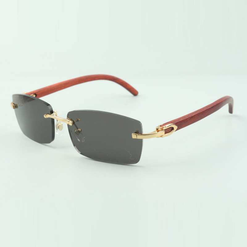 Plain sunglasses 3524012 with original wooden sticks and 56mm lenses for unisex