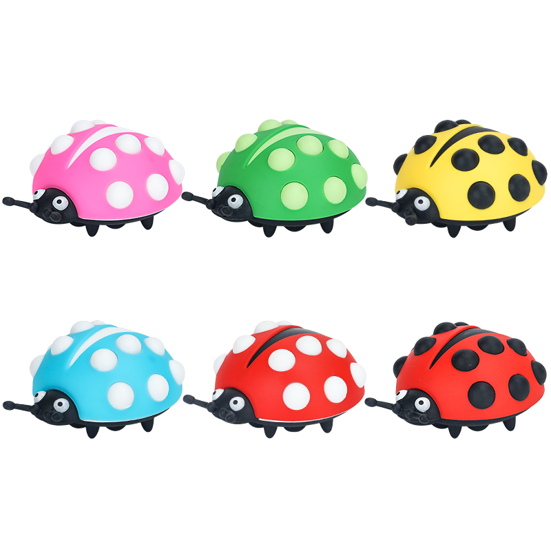 2022 New Fidget Toys 3D Vent Decompression Silicone Bubble Ball Children's Educational Toy Kneading Ladybug Kneading