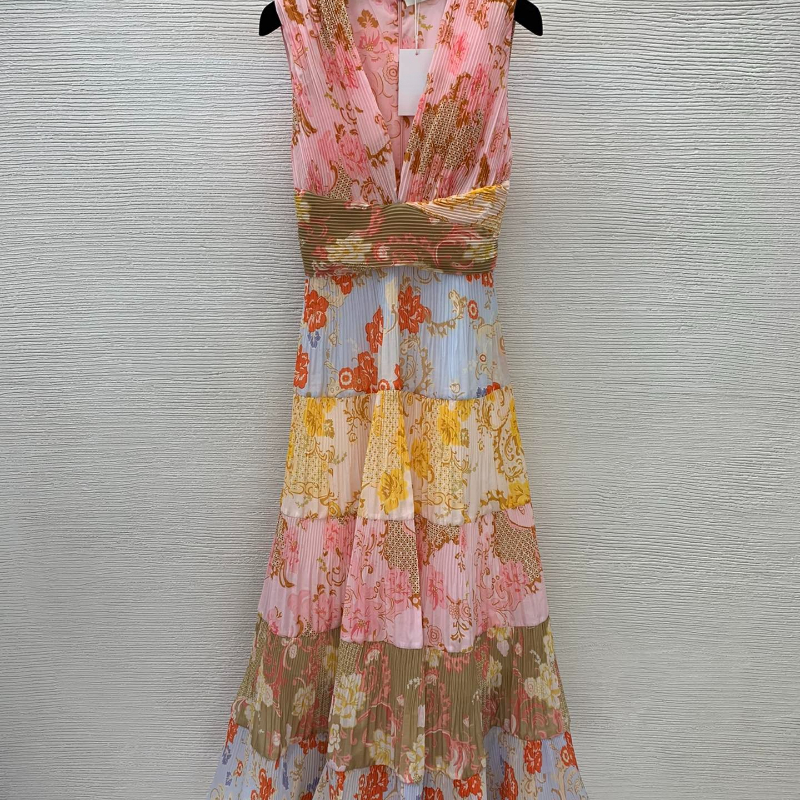 Spring/Summer dress 2022 New European and American fashion embroidered lace stitching pink flower sleeveless dress Brand newest, Multi
Spring/Summer dress 2022 New European and American fashion embroidered lace stitching pink flower sleeveless dress Brand newest, Multi