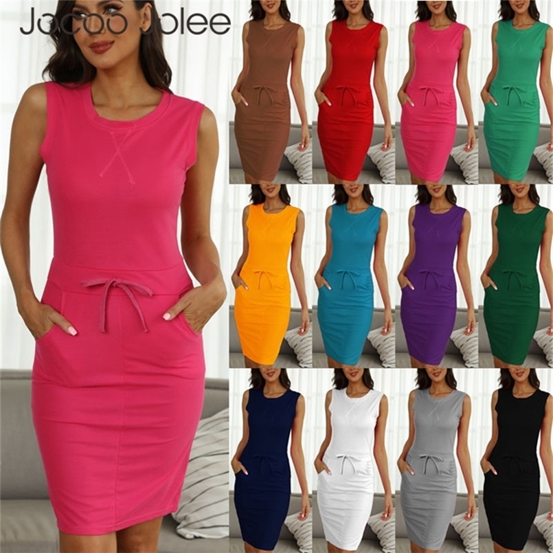 Jocoo Jolee Women Causal Sleeveless Pockets Pencil Dress Summer Solid Drawstring Waist Beach Party Sundress 220614, Purple
Jocoo Jolee Women Causal Sleeveless Pockets Pencil Dress Summer Solid Drawstring Waist Beach Party Sundress 220614, Purple