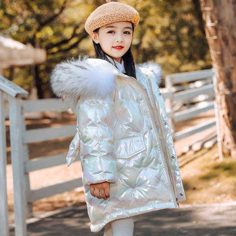 Girl Winter Outerwear 2021 New Fashion Children Down Jacket Warm Girls Snowsuit Jacket Parka Childrens Clothing 3 4 5 6 8 10 Year J220718