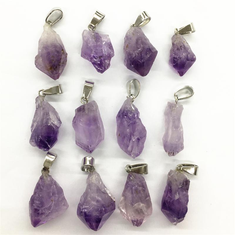 Pendant Necklaces Gazelle Fashion Natural Stone & Necklace Raw Ore Amethysts Purple Crystal Pendants 6pcs Wholesale Lot
Pendant Necklaces Gazelle Fashion Natural Stone & Necklace Raw Ore Amethysts Purple Crystal Pendants 6pcs Wholesale Lot