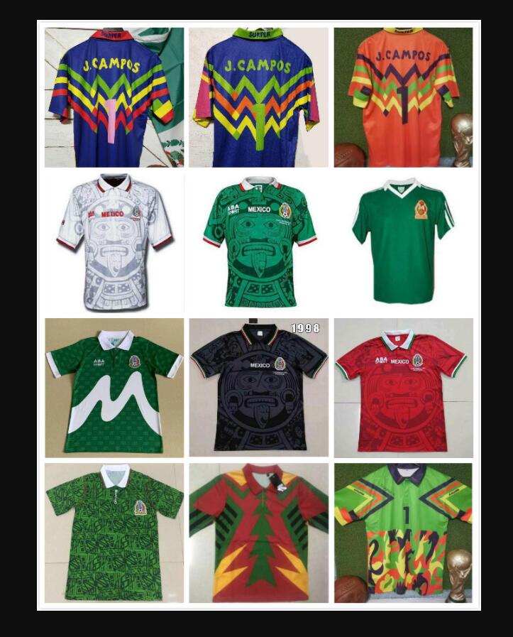 Mexico 1986 1998 Retro Soccer Jerseys Blanco Hernandez Ramirez Sanchez 86 98 Football Camisetas Classic Shirts Kit
Mexico 1986 1998 Retro Soccer Jerseys Blanco Hernandez Ramirez Sanchez 86 98 Football Camisetas Classic Shirts Kit