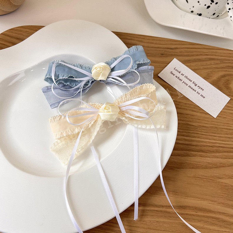 Elegant Flower Streamer Hair Bows Clips Women Ponytail Hairpin Lace Rim Mesh Bowknot Grips Barrettes Top Head Headdress Headwear
Elegant Flower Streamer Hair Bows Clips Women Ponytail Hairpin Lace Rim Mesh Bowknot Grips Barrettes Top Head Headdress Headwear