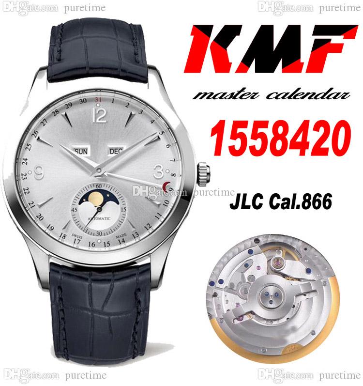 KMF Master Calendar 1558420 A866 Automatic Mens Watch Steel Case Silver Dial Strick Number Markers Leather Strap Super Eiditon Puretime B02
KMF Master Calendar 1558420 A866 Automatic Mens Watch Steel Case Silver Dial Strick Number Markers Leather Strap Super Eiditon Puretime B02