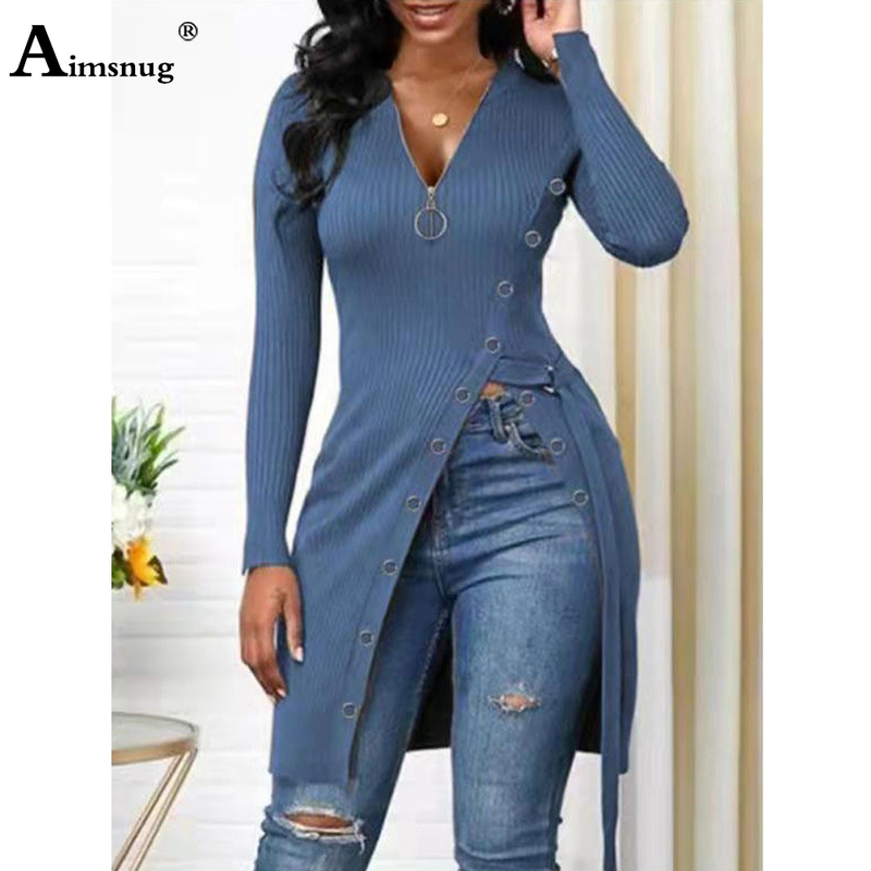 Spring Irregular Spliced Buttons T shirt Female Tops Oversized 3xl Women Fashion Zipper Pullovers Long Shirts Clothing 220728