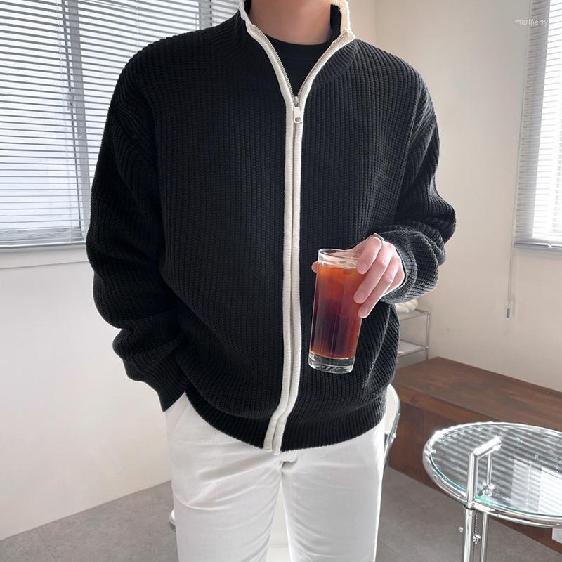Men's Sweaters Spring And Autumn Men Sweater Coat Solid Color Knitted Cardigan Stand Collar Jacket Warm L06Men's Mari22, Black
Men's Sweaters Spring And Autumn Men Sweater Coat Solid Color Knitted Cardigan Stand Collar Jacket Warm L06Men's Mari22, Black