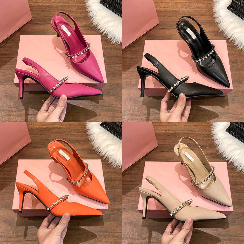 With box Fashion High Heels Dress women shoes Stiletto Heel Slingbacks Crystal-Studded Pumps white black orange fuchsia beige luxury womens Party Wedding Sneakers, Double box
With box Fashion High Heels Dress women shoes Stiletto Heel Slingbacks Crystal-Studded Pumps white black orange fuchsia beige luxury womens Party Wedding Sneakers, Double box