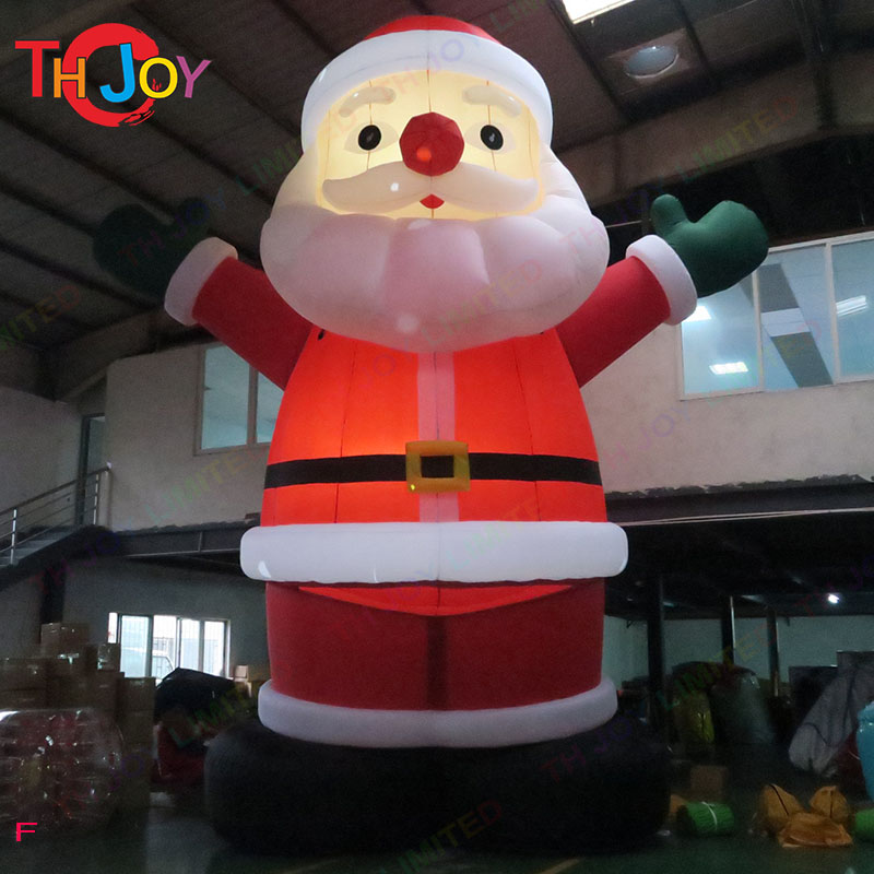 Outdoor Activities 6m 20ft/ 12m 40ft tall Giant Large Inflatable Santa Claus Model with led light For Christmas Festival Playground Decoration