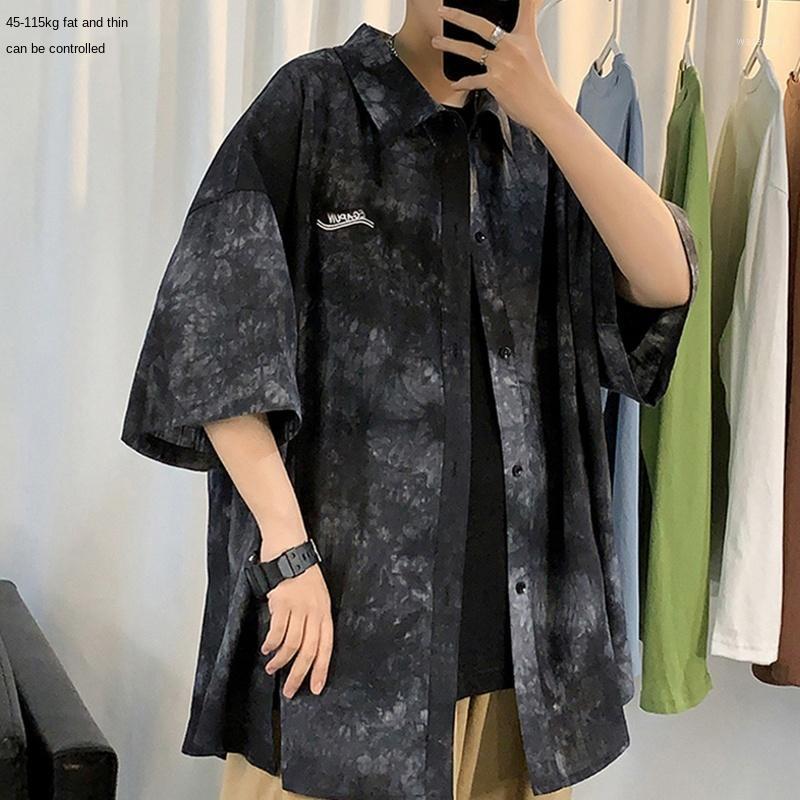 Tie-dye Short-sleeved Shirt Man Fashionable Fat Plus Size Loose Casual Coat Summer 2022 Men's Shirts, Black
Tie-dye Short-sleeved Shirt Man Fashionable Fat Plus Size Loose Casual Coat Summer 2022 Men's Shirts, Black
