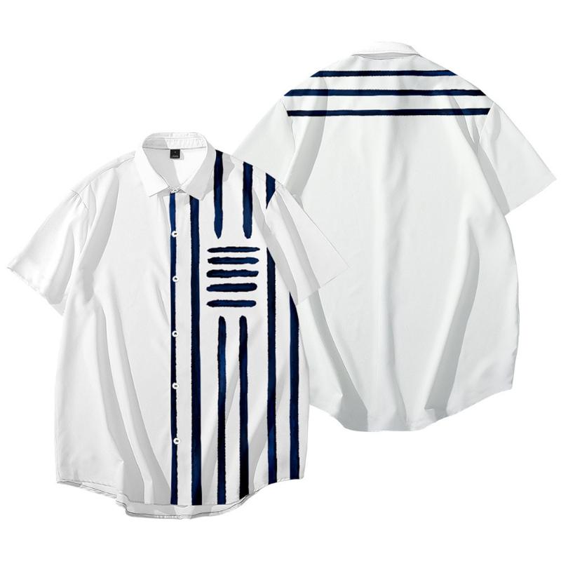 Men's Casual Shirts Partial Stripe Print Hawaiian Style Summer Loose Short-sleeved Shirt Men'sMen's, Mint
Men's Casual Shirts Partial Stripe Print Hawaiian Style Summer Loose Short-sleeved Shirt Men'sMen's, Mint