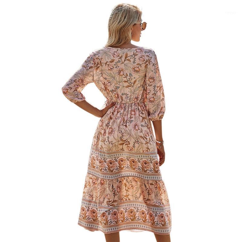 Casual Dresses Women Summer Puff Sleeve Midi Long A-Line Flowy Dress Bohemian Floral Print V-Neck Button High Waist Beach Sundress D0LF, Pk
Casual Dresses Women Summer Puff Sleeve Midi Long A-Line Flowy Dress Bohemian Floral Print V-Neck Button High Waist Beach Sundress D0LF, Pk