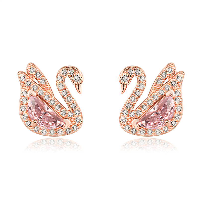 Swan Crystal Stud Earrings High Quality Elegant Personality Fashion Women's Luxury Jewelry Silver Earring
Swan Crystal Stud Earrings High Quality Elegant Personality Fashion Women's Luxury Jewelry Silver Earring