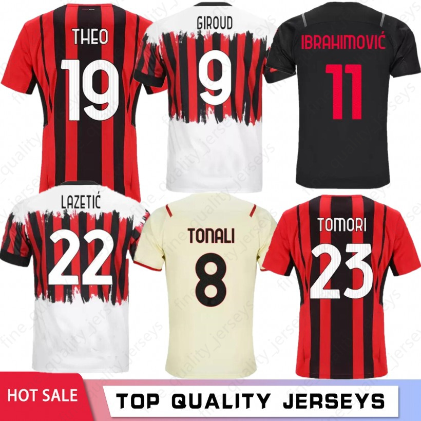 21 22 Soccer Jerseys TOMORI GIROUD IBRAHIMOVIC LAZETIC Fourth 4th Kit 2021 2022 TONALI A.REBIC Kessie Theo Brahim Men Kids Sets Top Football Shirt Uniforms Custom Made, Kids ac milann
21 22 Soccer Jerseys TOMORI GIROUD IBRAHIMOVIC LAZETIC Fourth 4th Kit 2021 2022 TONALI A.REBIC Kessie Theo Brahim Men Kids Sets Top Football Shirt Uniforms Custom Made, Kids ac milann