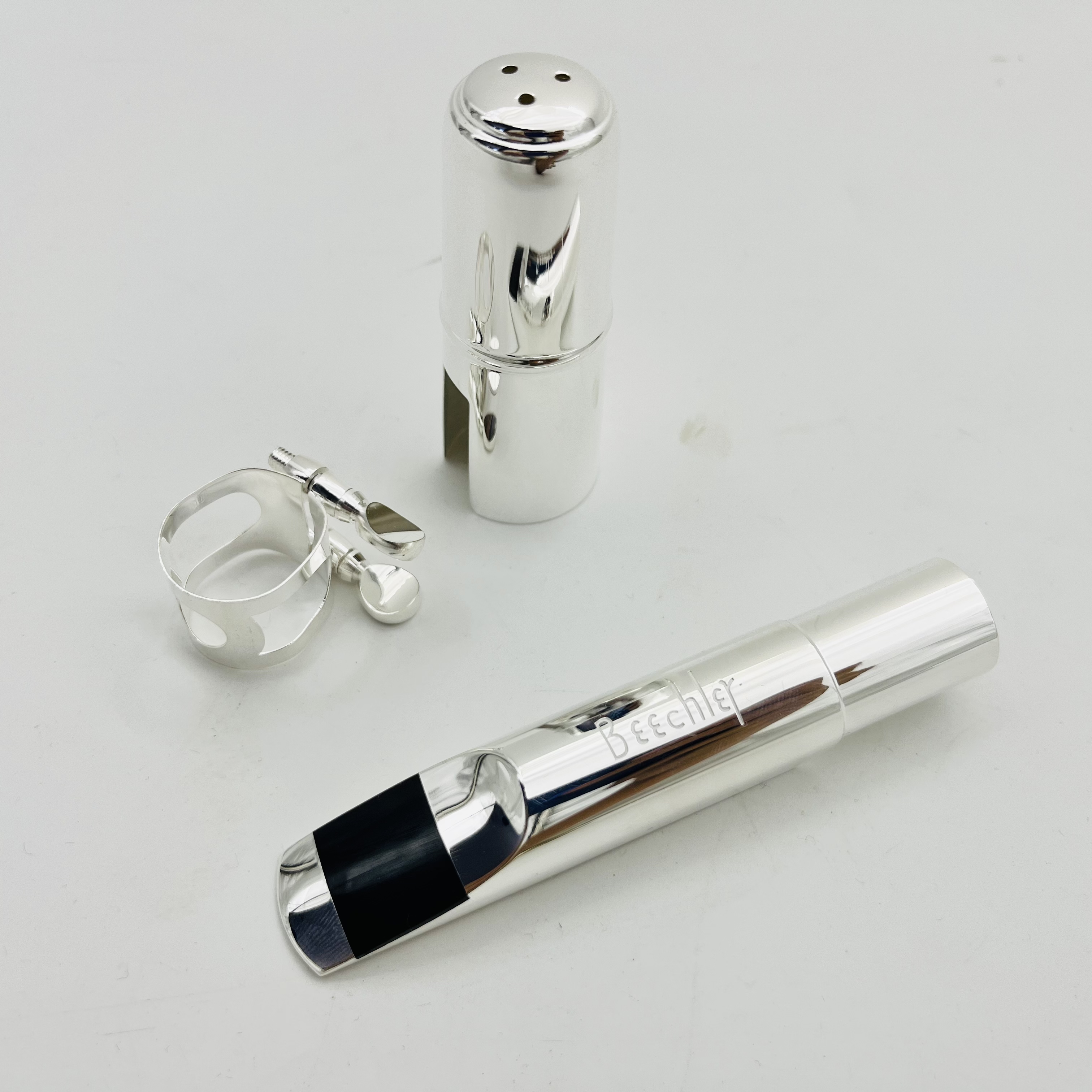 High Quality Beechler Saxophone Mouthpiece Alto Soprano Tenor Size 5 6 7 8 9 Sliver Plated Sax Accessories Real Pictures