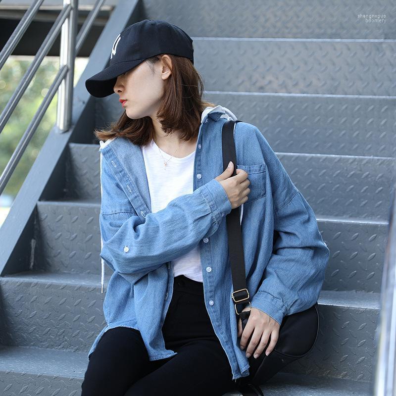 Women's Jackets Women Jacket Denim Hooded Loose Korean 2022 Autumn Spring Single Breasted Cardigan Pocket Long-Sleeved Fashion Womeon Coat, Multi
Women's Jackets Women Jacket Denim Hooded Loose Korean 2022 Autumn Spring Single Breasted Cardigan Pocket Long-Sleeved Fashion Womeon Coat, Multi