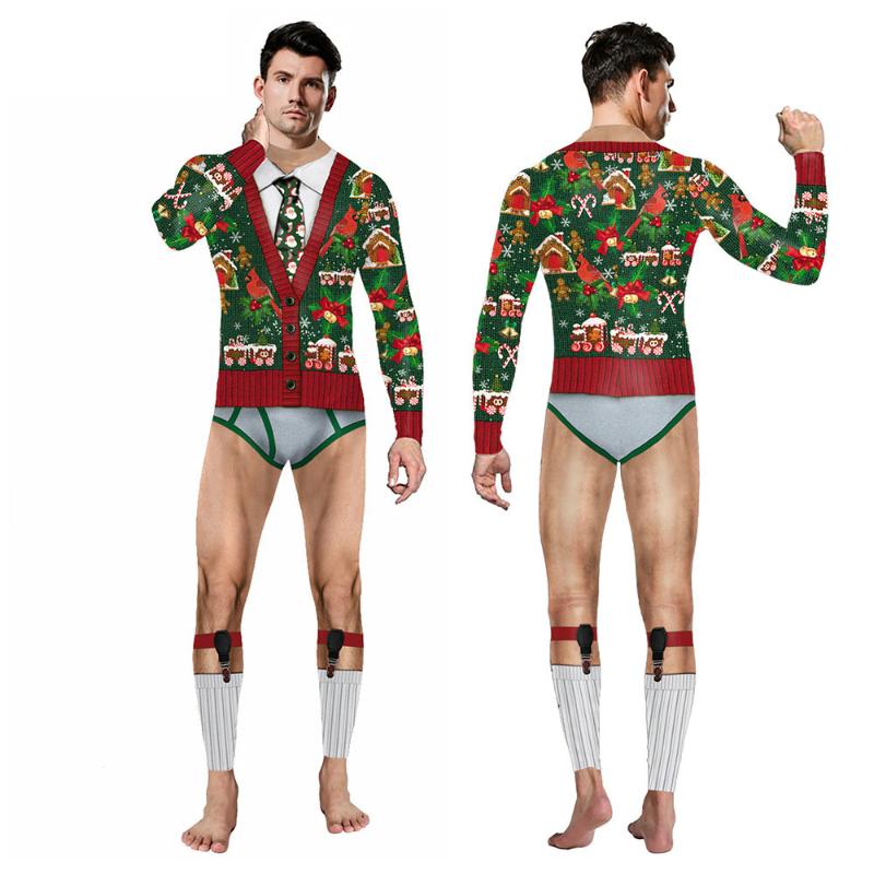 Men' Tracksuits European American Holiday Spoofs 3D Digital Printed Long Sleeve Onesie Jumpsuits April Fools' Day ClothesMen, As pic
Men' Tracksuits European American Holiday Spoofs 3D Digital Printed Long Sleeve Onesie Jumpsuits April Fools' Day ClothesMen, As pic