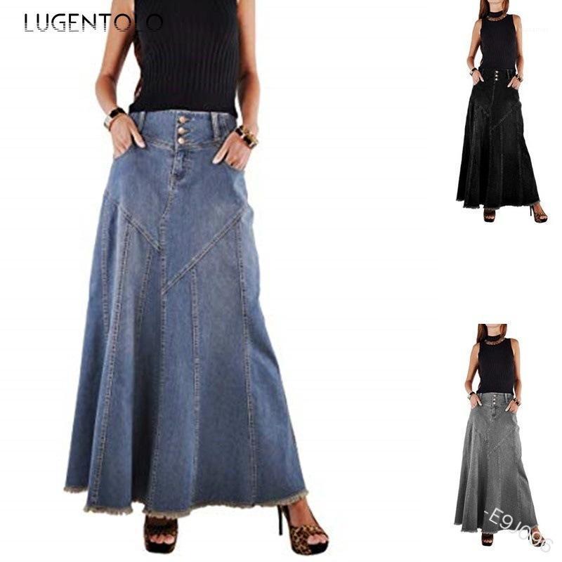 Skirts Lugentolo Women' Skirt Retro Literary Denim Solid Button Pocket Female Casual A-word Big Swing All-match, Black
Skirts Lugentolo Women' Skirt Retro Literary Denim Solid Button Pocket Female Casual A-word Big Swing All-match, Black