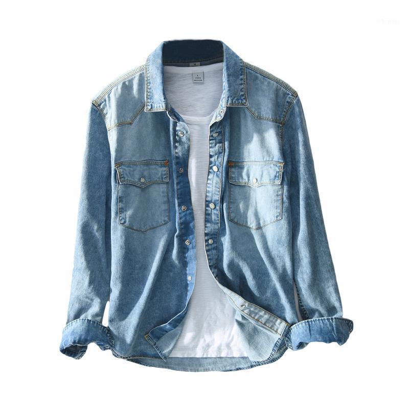 Suhaiwe's Brand Shirts Men Spring Long Sleeve Shirt Cotton Denim Jeans Mens Fashion Camisa Masculina Chemise Homme Men's Casual, Snow blue color
Suhaiwe's Brand Shirts Men Spring Long Sleeve Shirt Cotton Denim Jeans Mens Fashion Camisa Masculina Chemise Homme Men's Casual, Snow blue color