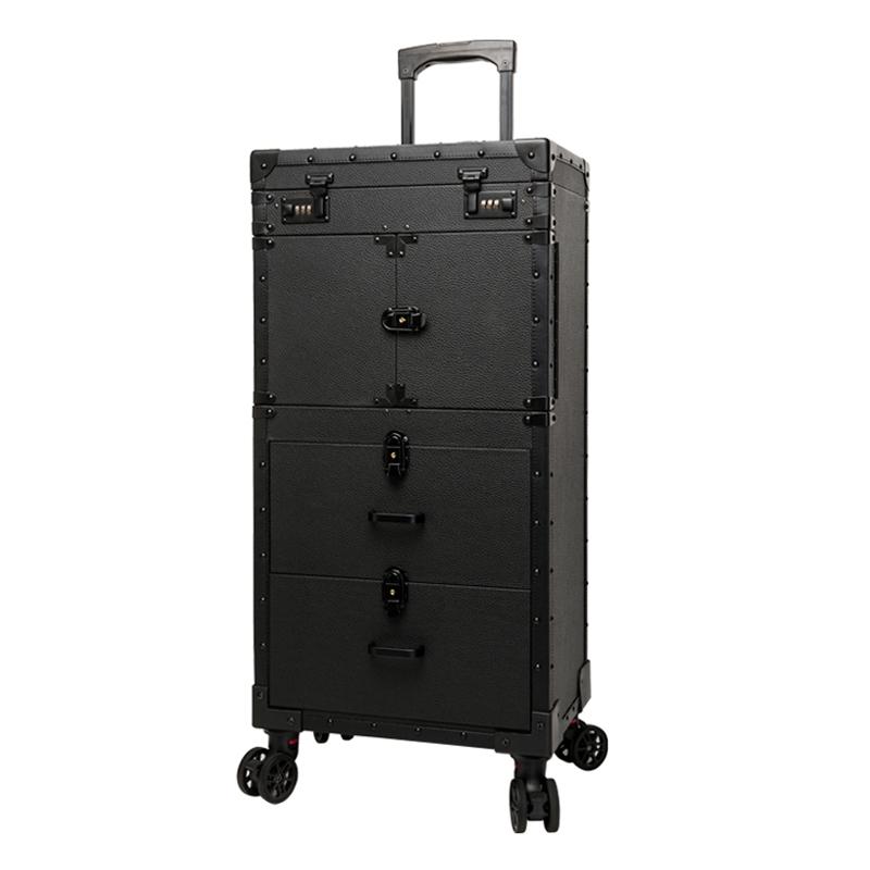 Suitcases Hairdressing Toolbox Retro Hairdresser Luggage Hardcore Double Drawer Big Work Box Clipper Oil Tip
Suitcases Hairdressing Toolbox Retro Hairdresser Luggage Hardcore Double Drawer Big Work Box Clipper Oil Tip