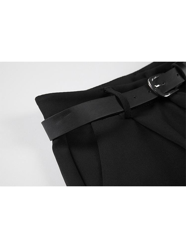 Summer Suit Shorts Women Loose High Waist Fashion Casual Drop Feeling Show Solid Wide Leg Straight Shorts For Girls Soft 220527