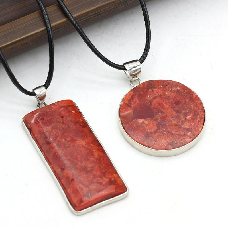 Pendant Necklaces Natural Stone Necklace Round Shape Artificial Coral For Women Jewerly Gift Lenght 45cmPendant
Pendant Necklaces Natural Stone Necklace Round Shape Artificial Coral For Women Jewerly Gift Lenght 45cmPendant