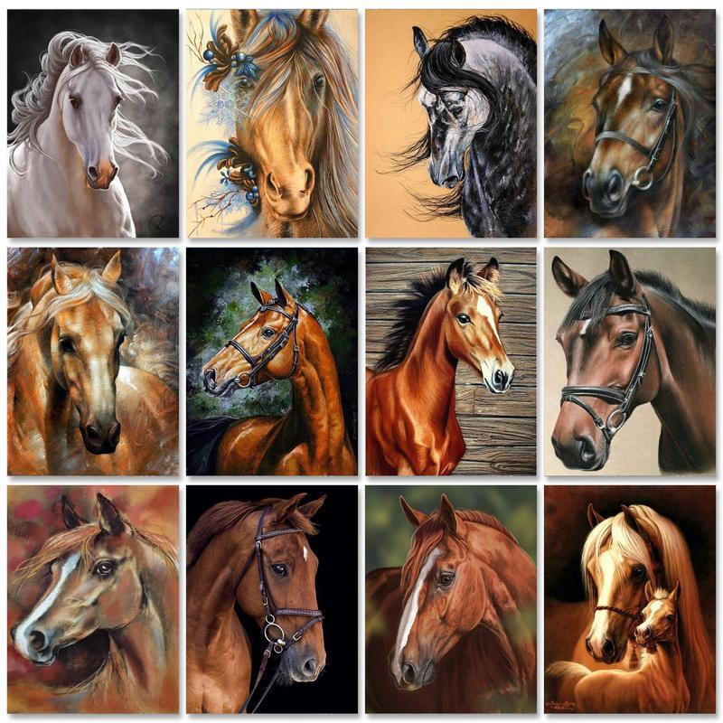 Paintings SDOYUNO Oil Painting By Numbers Horse 60x75cm Paint On Canvas Watercolor Animals Home Decor
Paintings SDOYUNO Oil Painting By Numbers Horse 60x75cm Paint On Canvas Watercolor Animals Home Decor