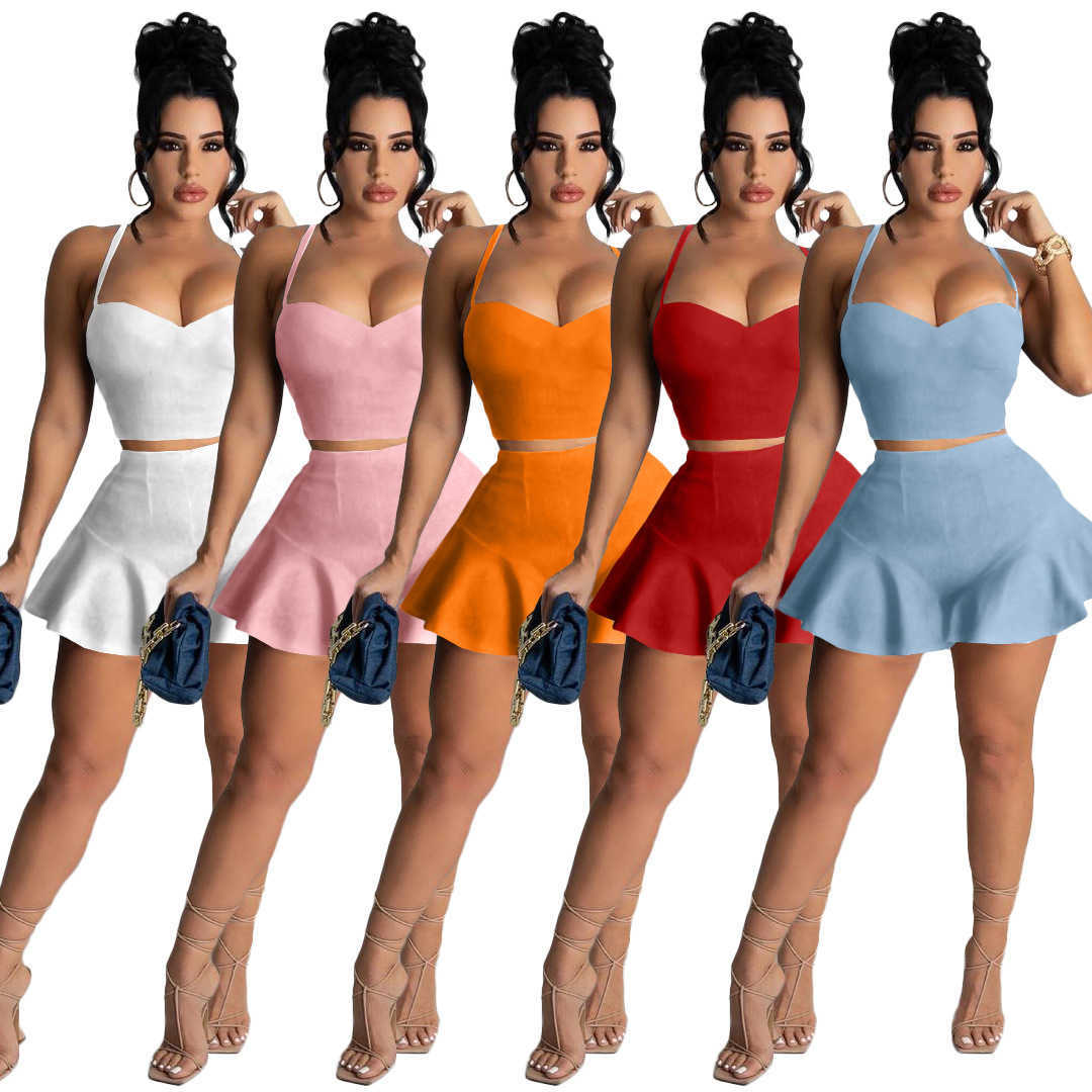 Summer Sexy Women Tracksuits Fashion Casual Women's Solid Color Slim Breast Wrap Ruffle Shorts Sportswear Two-piece Sets, Orange
Summer Sexy Women Tracksuits Fashion Casual Women's Solid Color Slim Breast Wrap Ruffle Shorts Sportswear Two-piece Sets, Orange