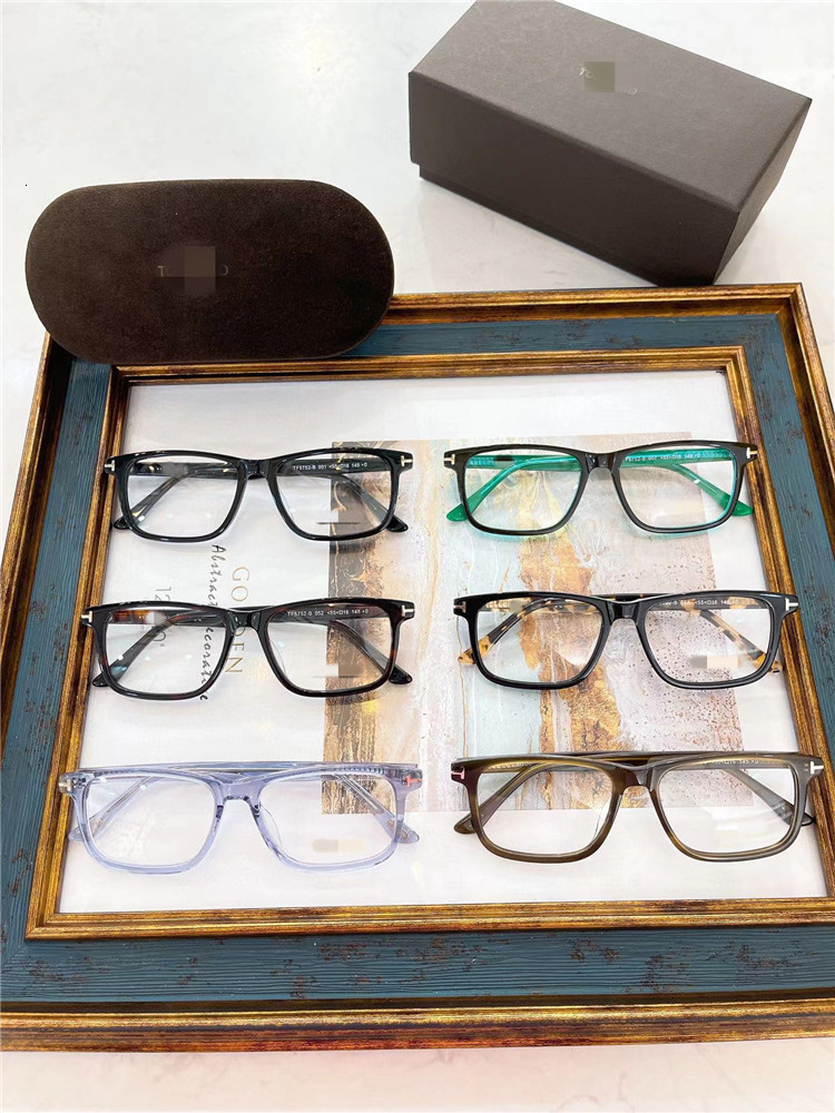New Designer Sunglasses Tf Flat Plate Spectacle Frame Tf5752-b Artistic Fashion Men and Women Can Be Equipped with Myopia