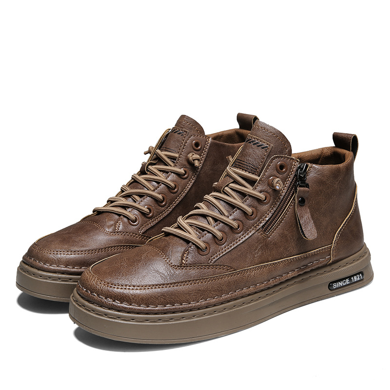 High Boots for Men Shoes Zipper Man Brand Shoe Male's Casual Korean Fashion Work Shoes Mens Boots Black Khaki 220322, Grey
High Boots for Men Shoes Zipper Man Brand Shoe Male's Casual Korean Fashion Work Shoes Mens Boots Black Khaki 220322, Grey