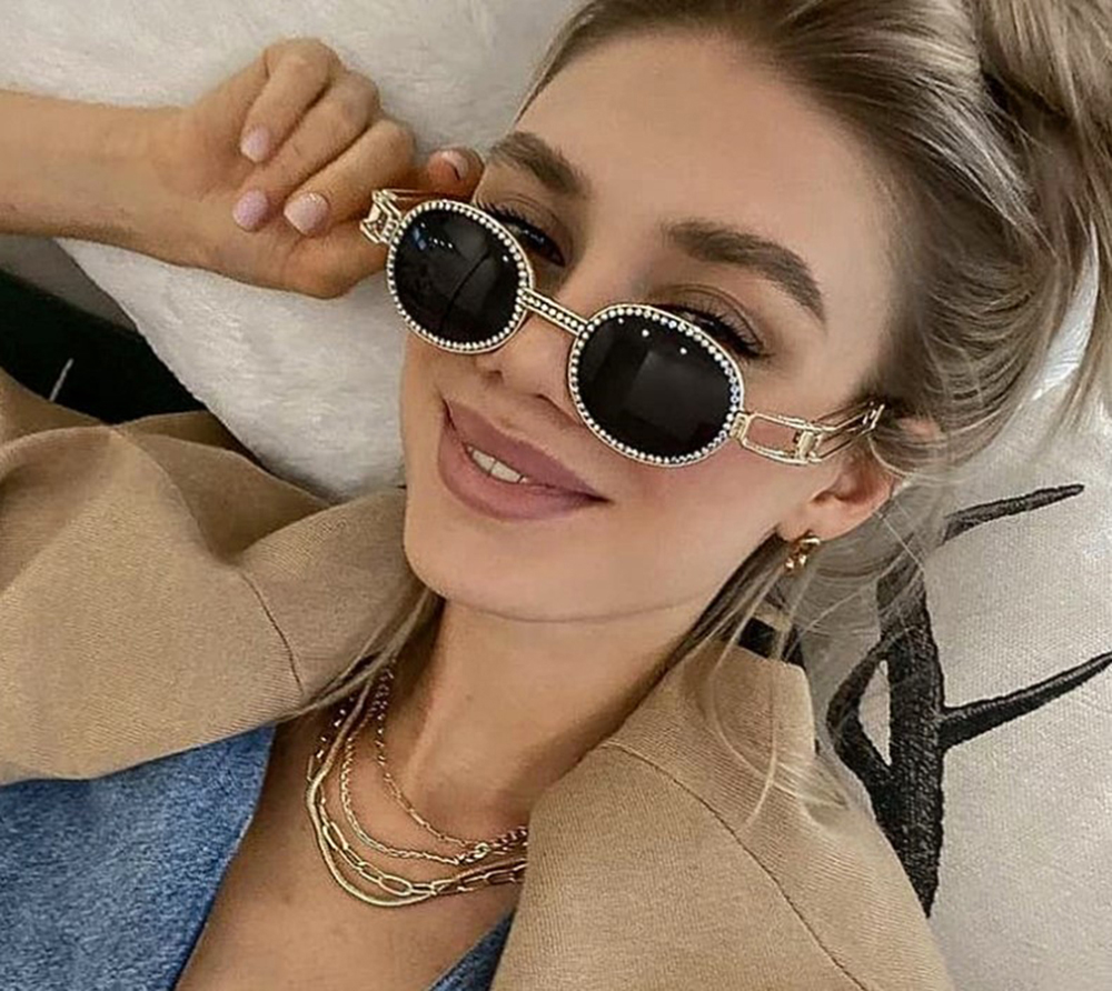 96889 fashionable Steampunk Diamond Women diamond Sunglasses Trendy Personality UV400 spring metal Outdoor Driving Riding WoMen's Round Glasses
96889 fashionable Steampunk Diamond Women diamond Sunglasses Trendy Personality UV400 spring metal Outdoor Driving Riding WoMen's Round Glasses
