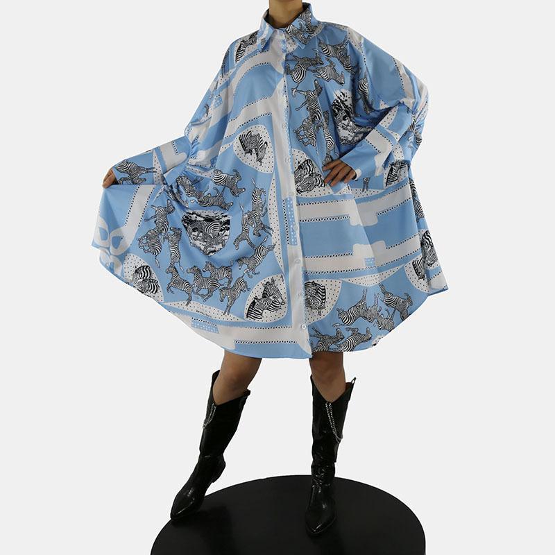Women's Blouses & Shirts Ladies Long Sleeve Shirt Spring And Autumn Style Retro Printing In The Performance Of Leisure Loose, Sky blue
Women's Blouses & Shirts Ladies Long Sleeve Shirt Spring And Autumn Style Retro Printing In The Performance Of Leisure Loose, Sky blue