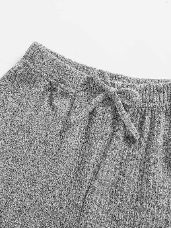 Girls Button Front Rib-knit Top & Leggings Set SHE