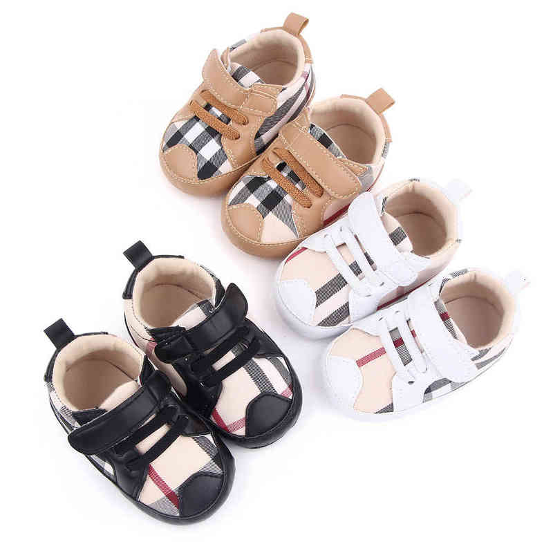 

Baby Boys Shoes Infant Soft Sole Plaid Baby Shoes Canvas Sneakers Boy Crib Shoes Newborn to 18 Months, Khaki
