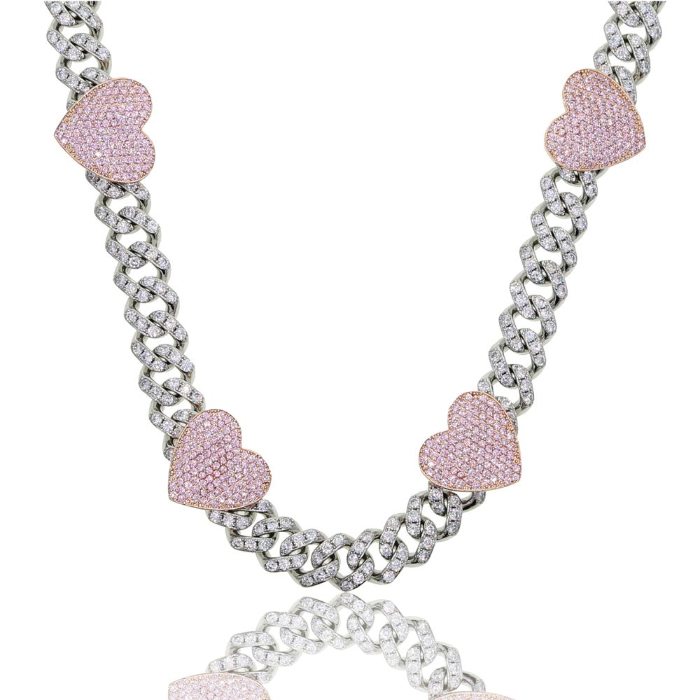 New Arrived Statement Necklace with Heart Charm Paved 12mm Cuban Chain Choker Necklace for Women Hip Hop Necklaces Jewelry Gifts
New Arrived Statement Necklace with Heart Charm Paved 12mm Cuban Chain Choker Necklace for Women Hip Hop Necklaces Jewelry Gifts