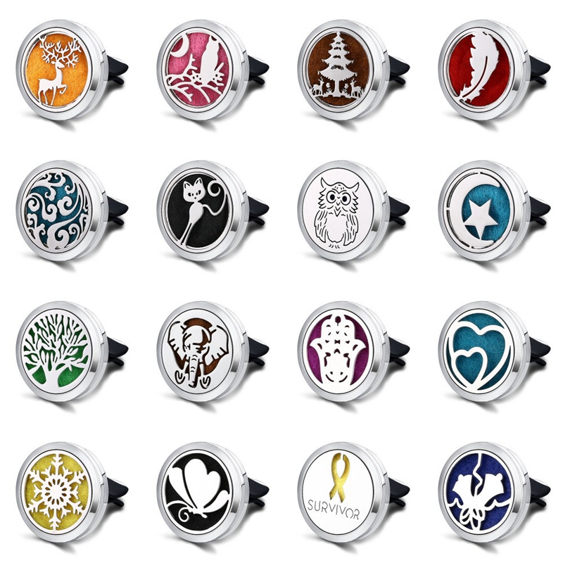 Stainless steel Car Fragrance Diffuser Vent Clip Cars Air Freshener Perfume Clamp Aromatherapy Essential Oil Diffuser with Refill 2442859