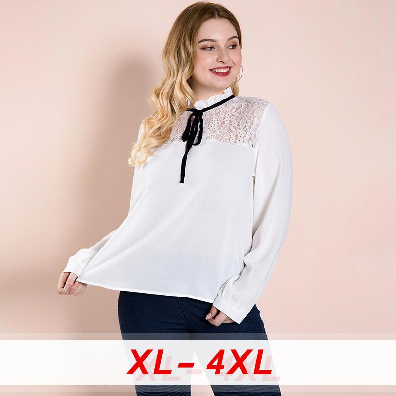 Women's Blouses & Shirts Elegant Women Lace Long Sleeve Shirt White All-match Tops Female Plus Size Lady Blouse Fat Clothes Chiffon Oversize
Women's Blouses & Shirts Elegant Women Lace Long Sleeve Shirt White All-match Tops Female Plus Size Lady Blouse Fat Clothes Chiffon Oversize