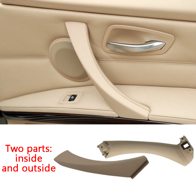 Car Inner Handle Interior Door Panel Pull Trim Cover Gray Beige Black left Right For BMW 3 Series E90 E91 316 318 320 325 328